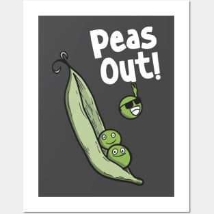 Peas Out -  Funny Puns - Peace Out Posters and Art